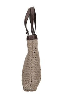 Borsa in tessuto e pelle 