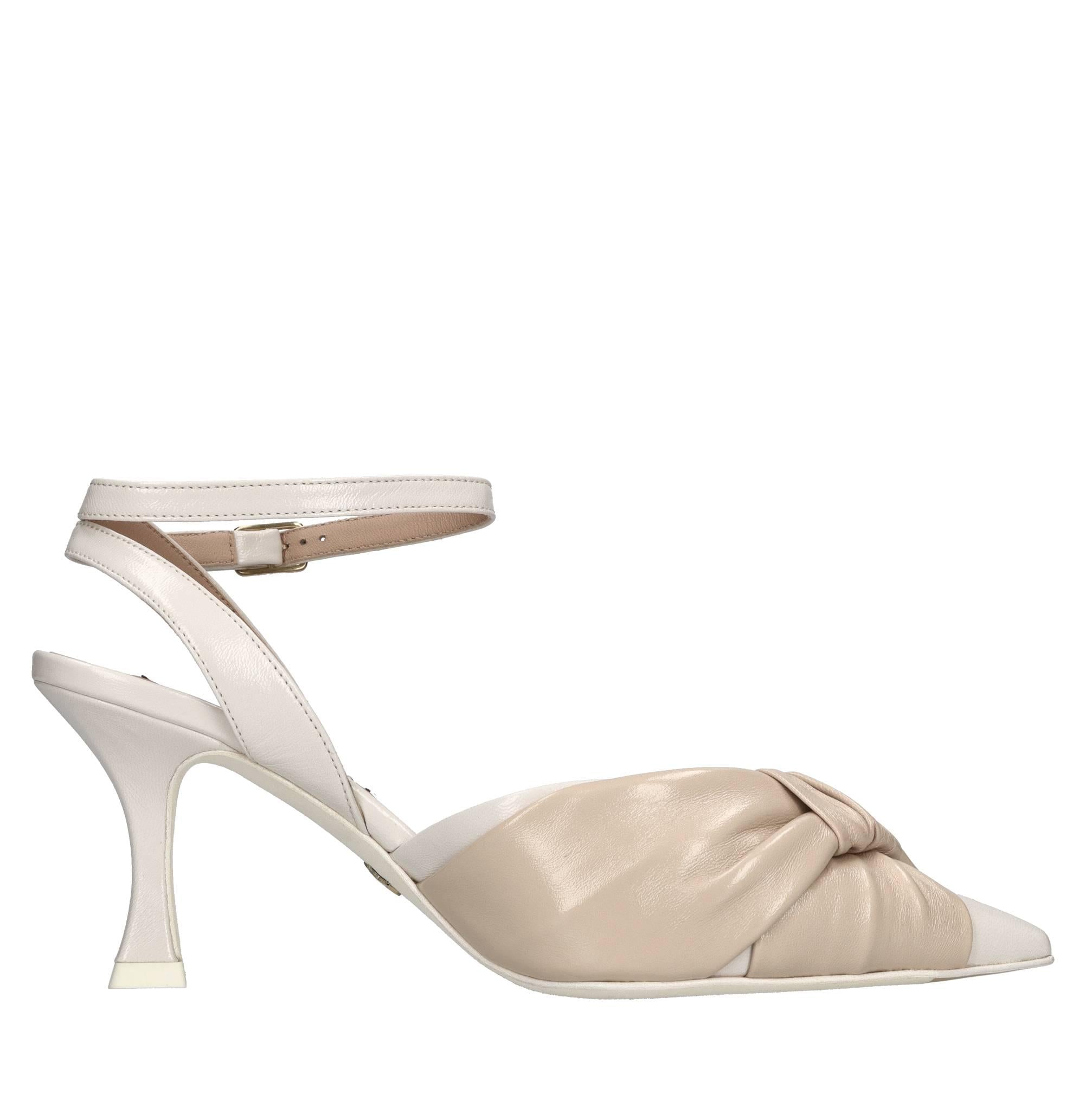 Décolleté slingback in pelle 