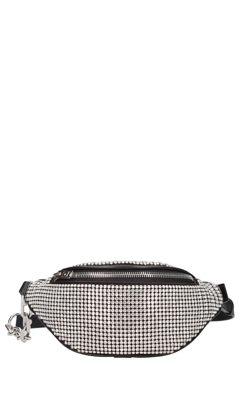 Marsupio in pelle e strass 