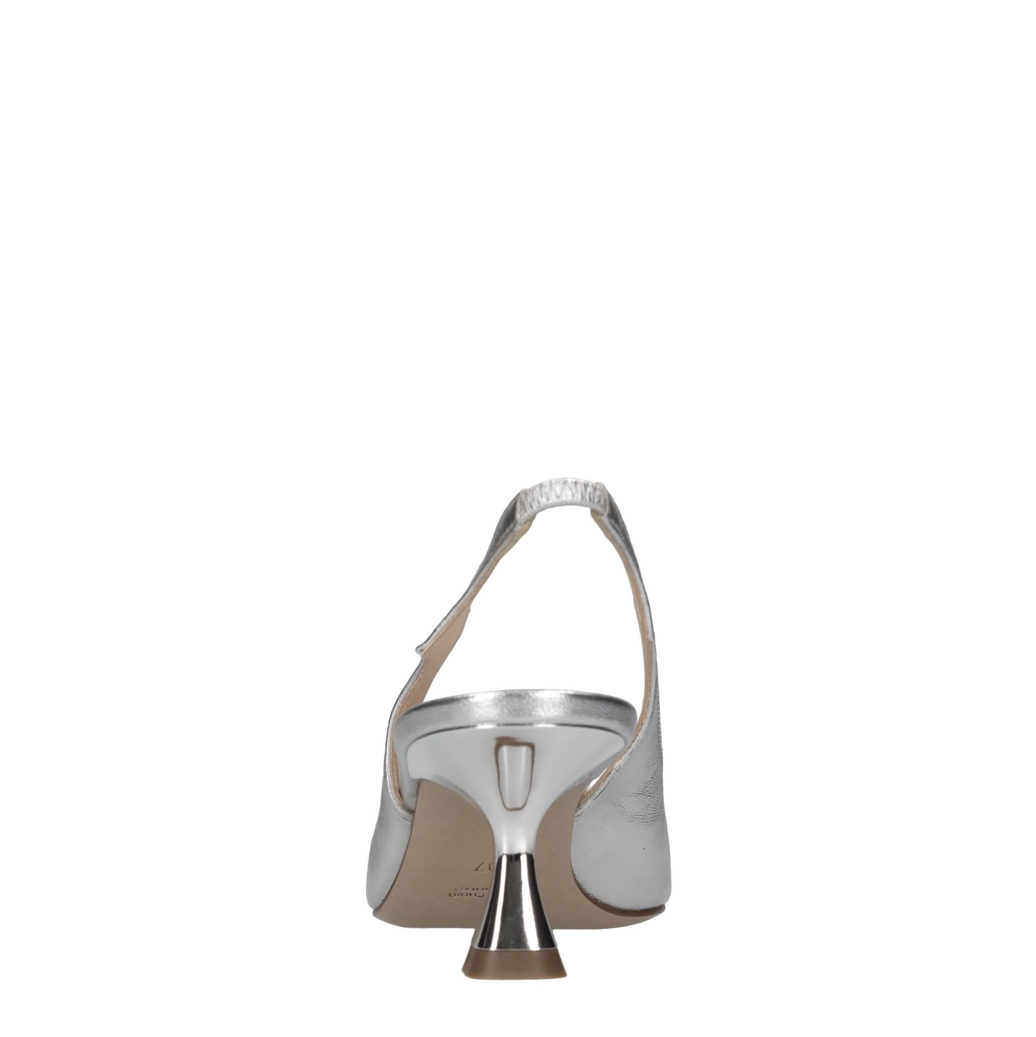 Décolleté slingback in pelle 