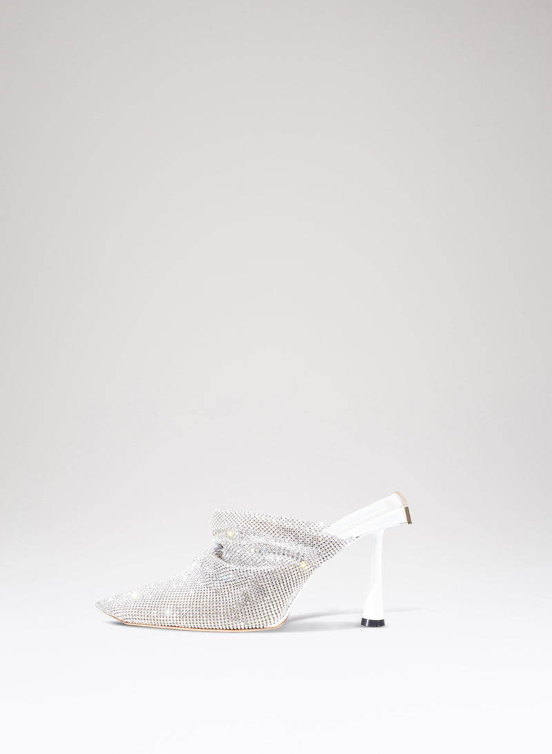 Mules Goliarda in pelle e strass 