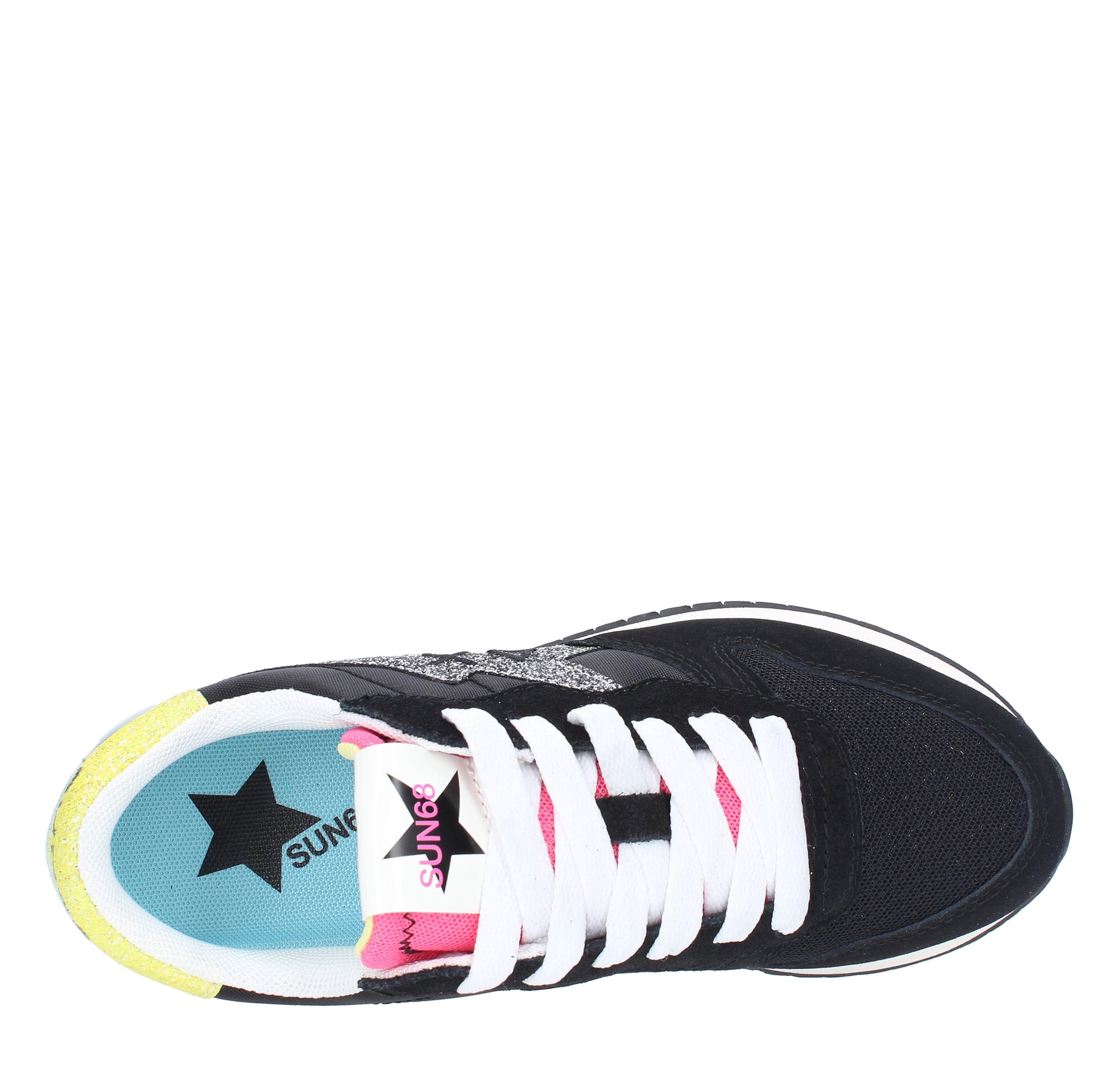 Sneakers in camoscio pelle e tessuto 
