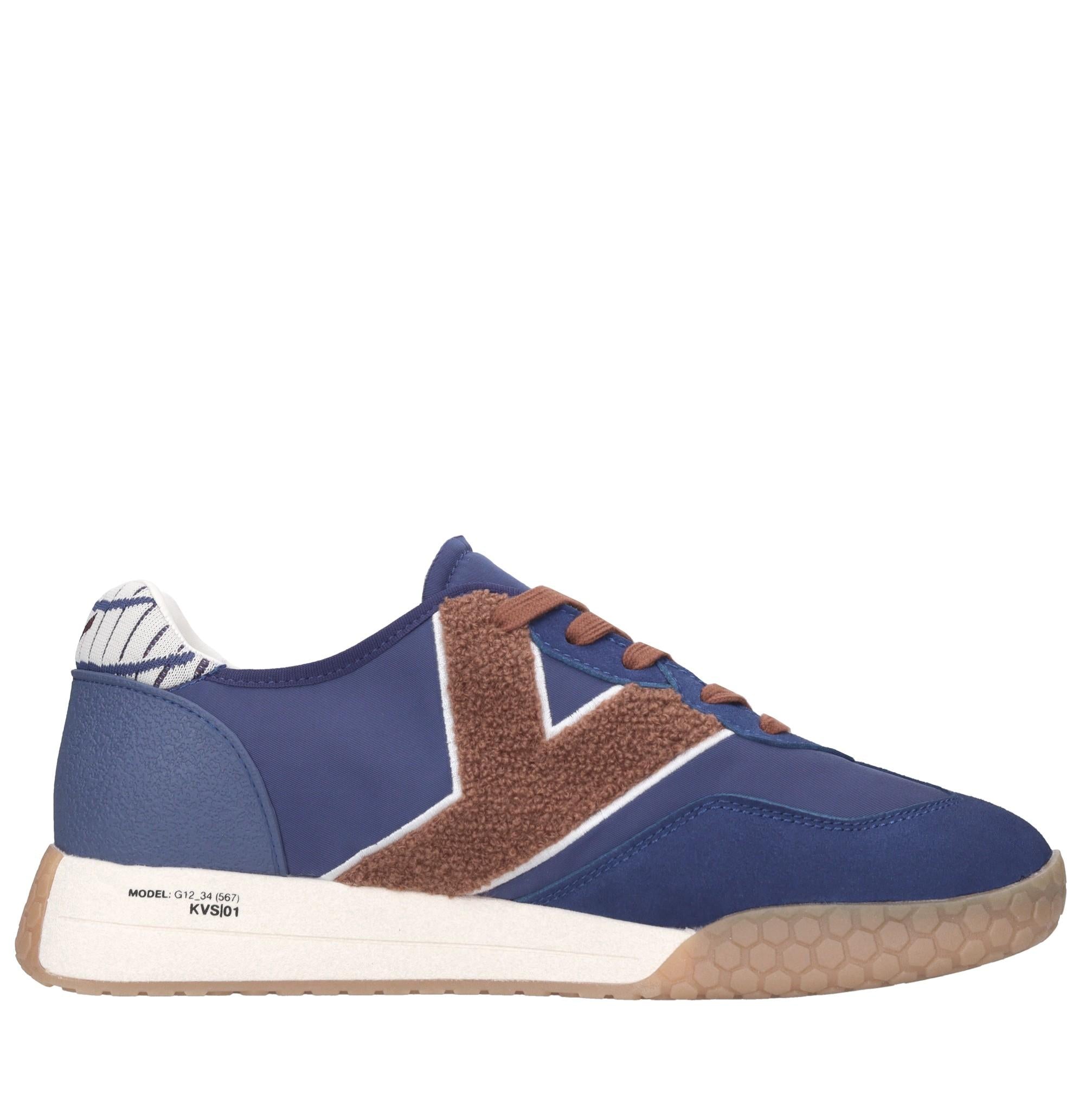 Sneakers in camoscio, tessuto e gomma 