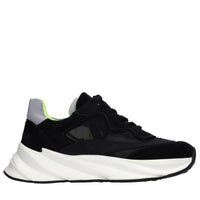Sneakers in pelle e tessuto 