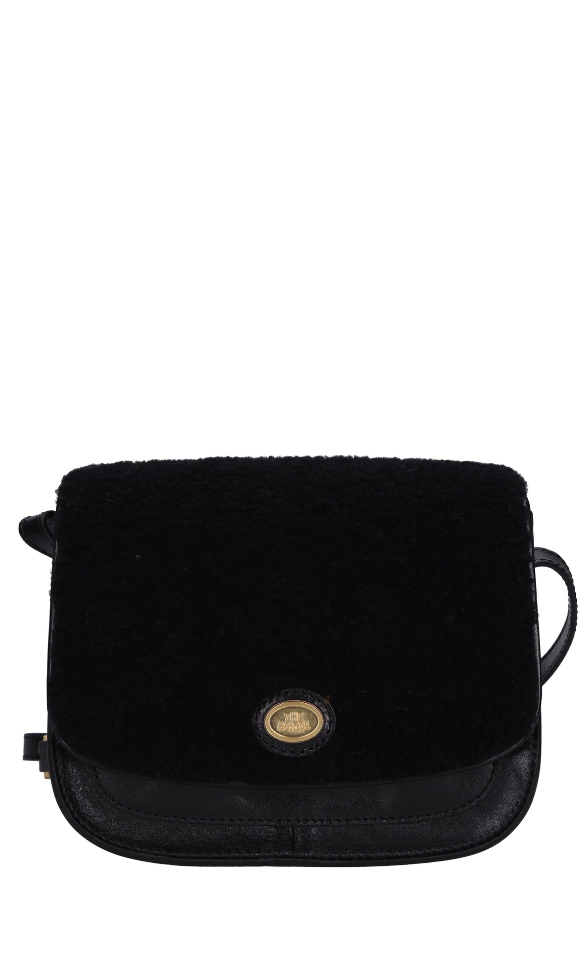 Borsa in pelle ed ecopelliccia 