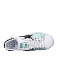 Sneakers in ecopelle, tessuto e paillettes 