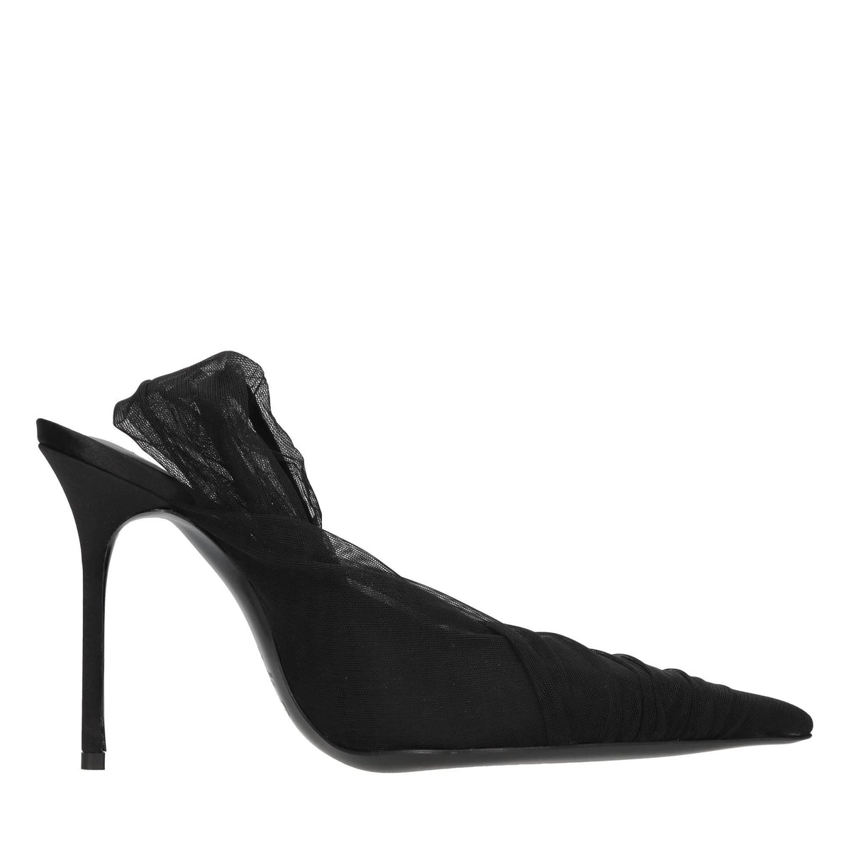 Décolleté slingback in tulle 