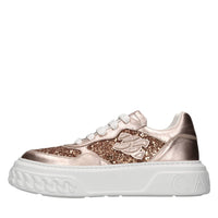 Sneakers Off road in pelle e glitter 