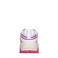 Sneakers in pelle e tessuto 