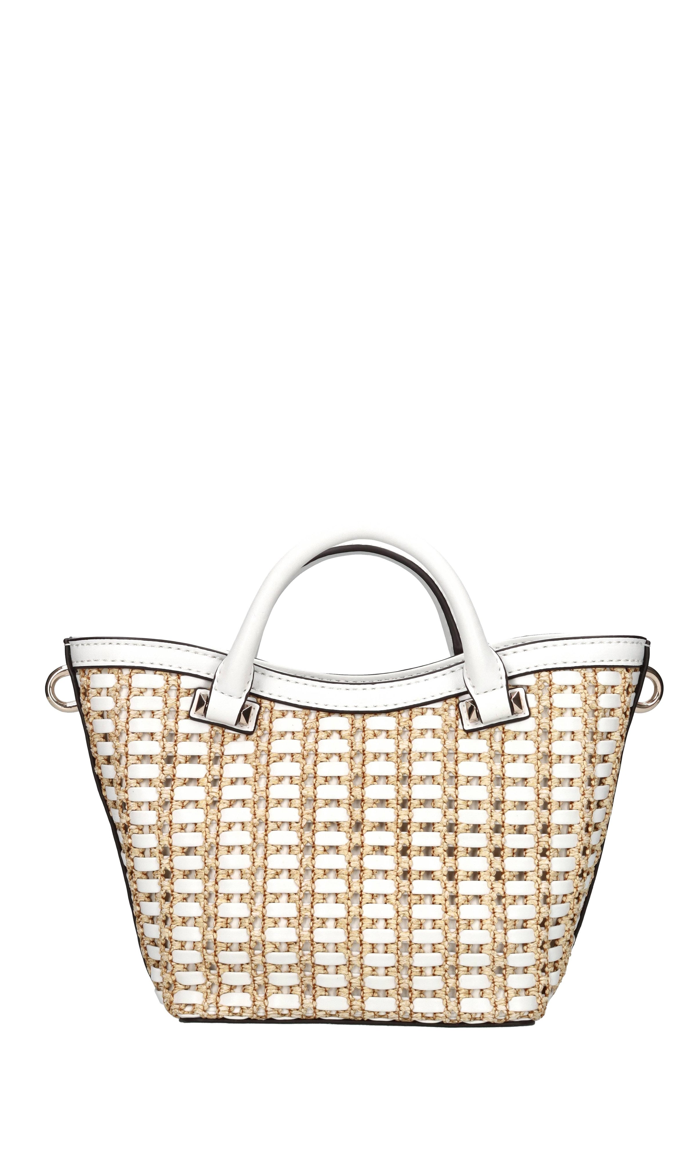 Borsa in ecopelle e rafia 
