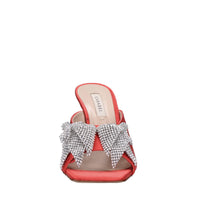 Mules in raso e strass 