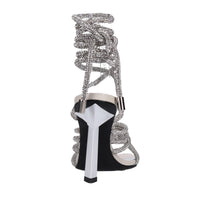 Sandali in pelle e strass 