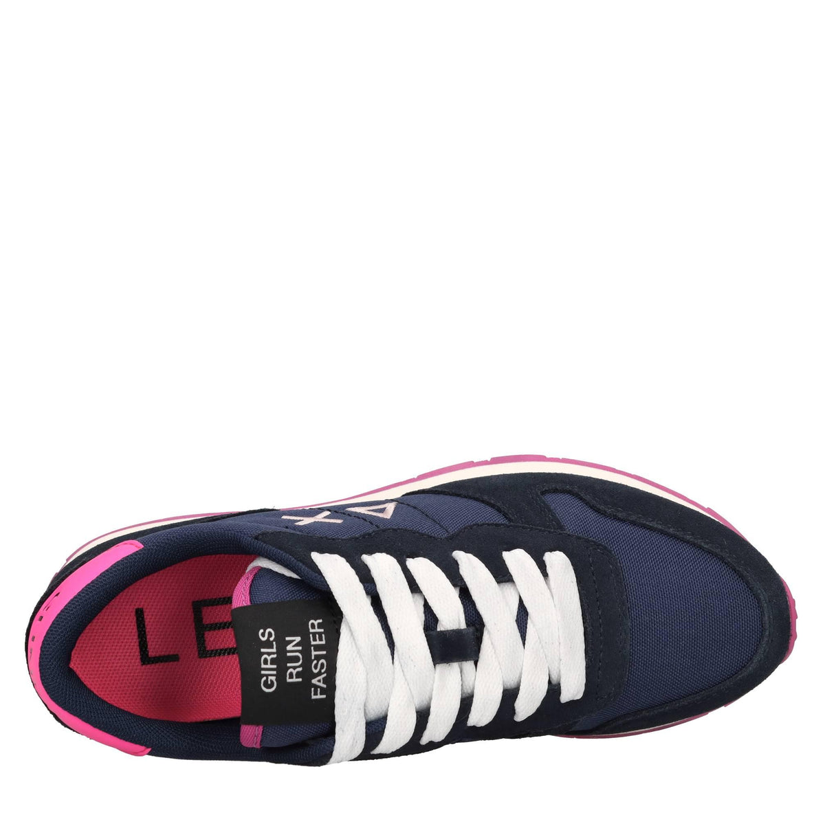 Sneakers in camoscio e tessuto 