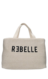 Borsa in tessuto e rafia 