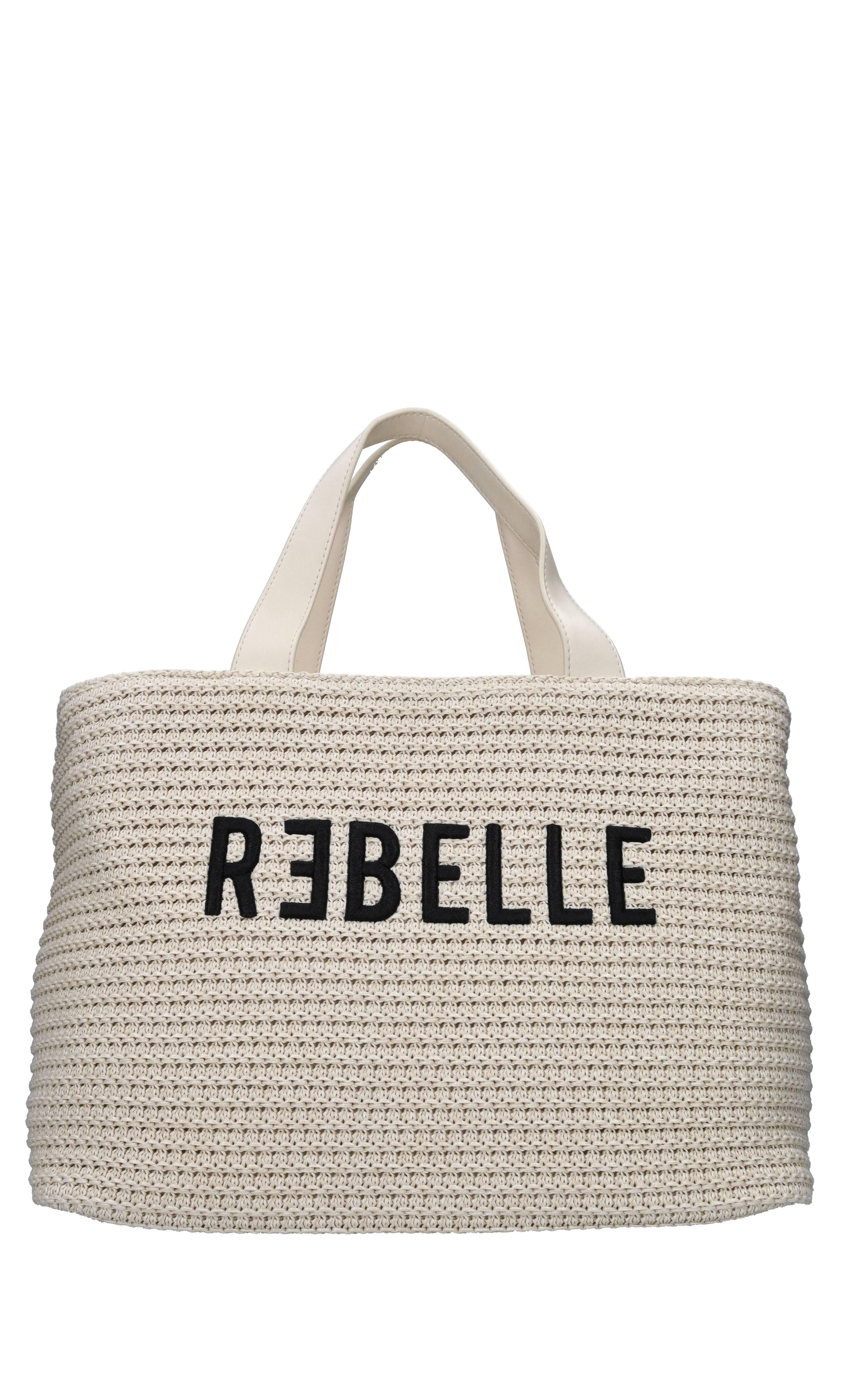 Borsa in tessuto e rafia 