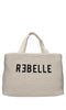 REBELLE Borsa in tessuto e rafia