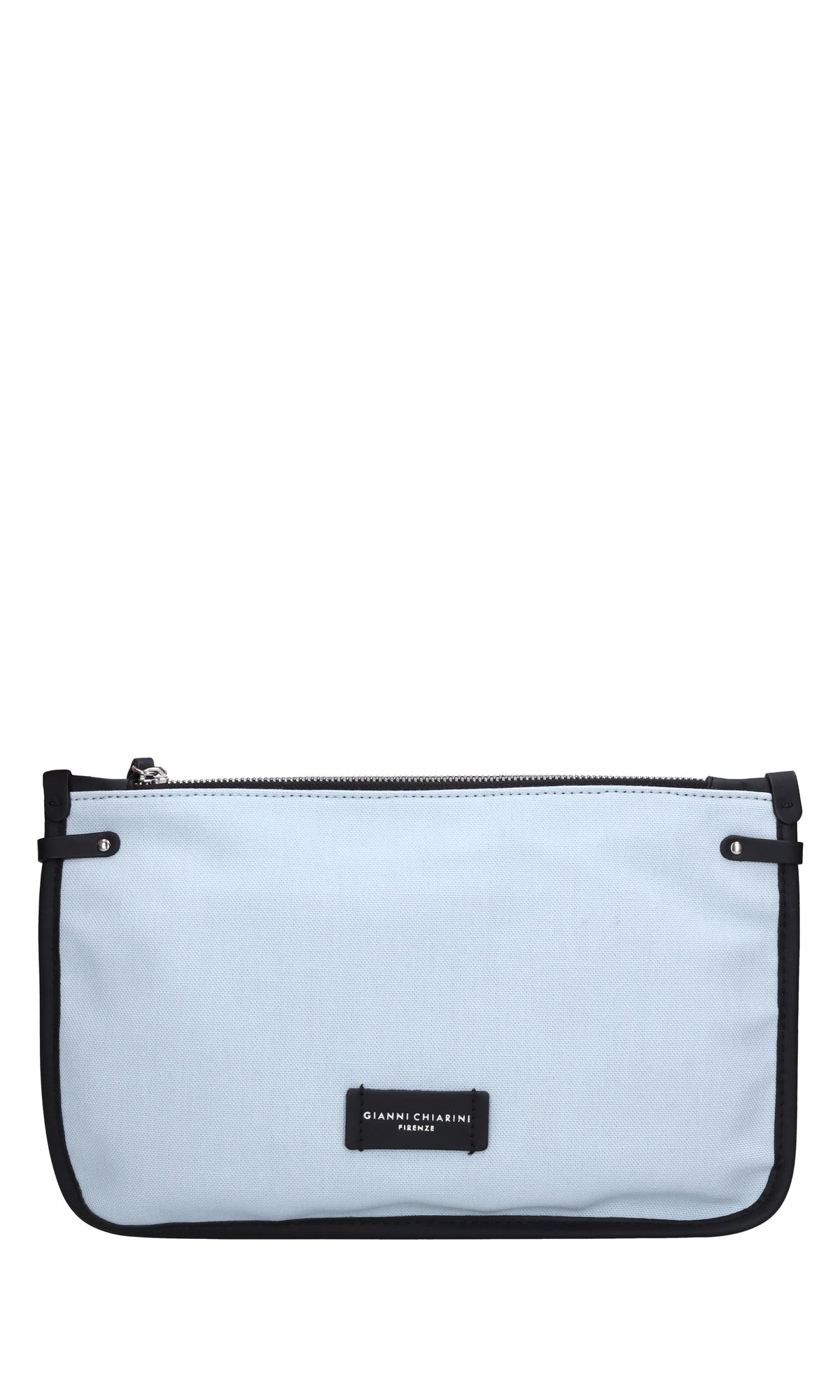 Borsa in pelle e tessuto 