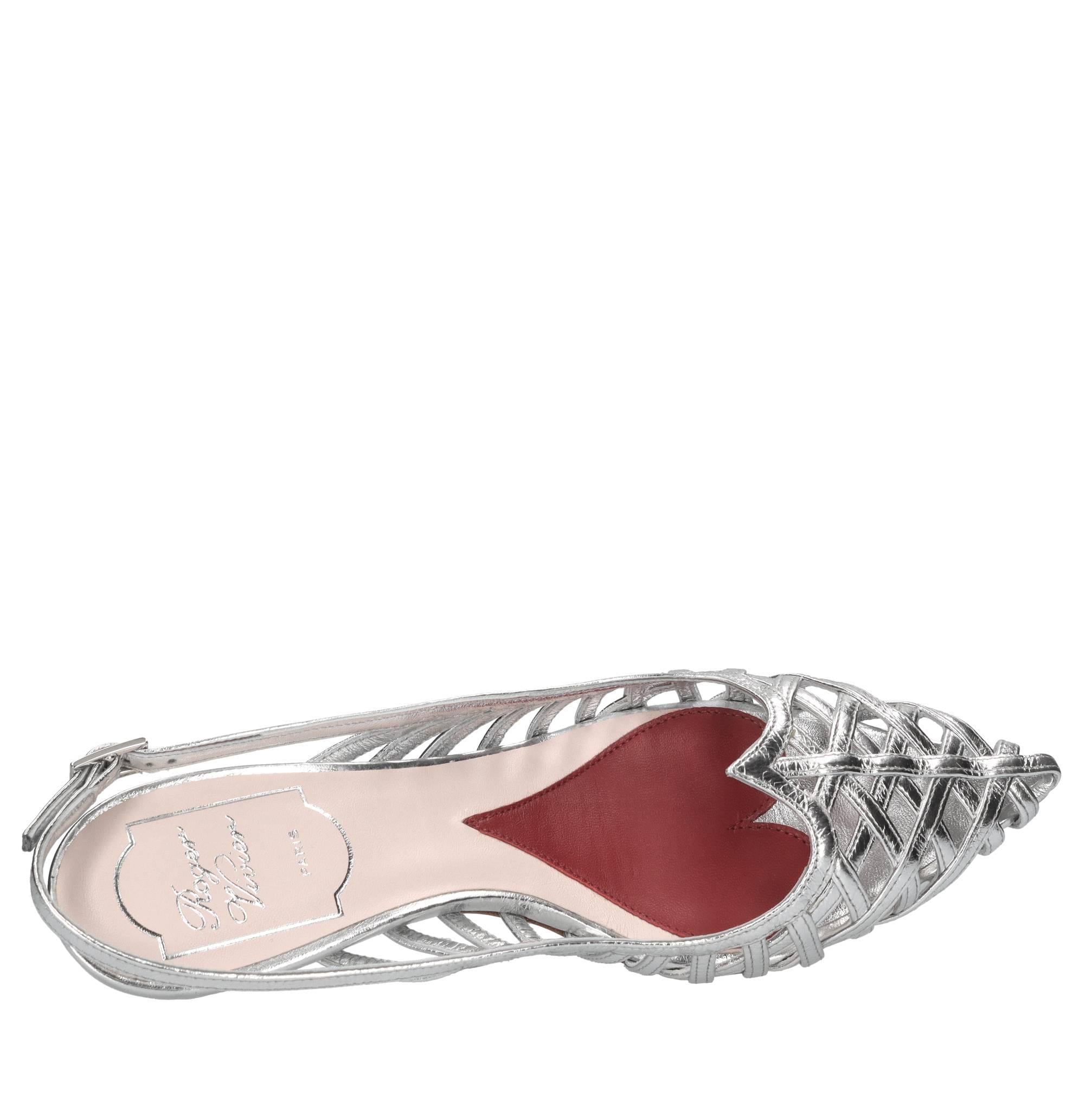 Décolleté slingback in pelle 