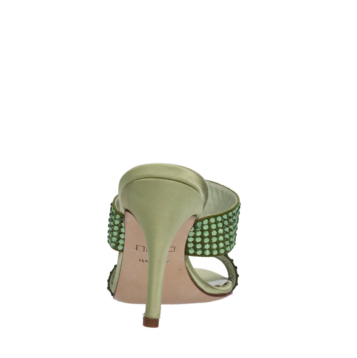 Sandali in tessuto e strass 