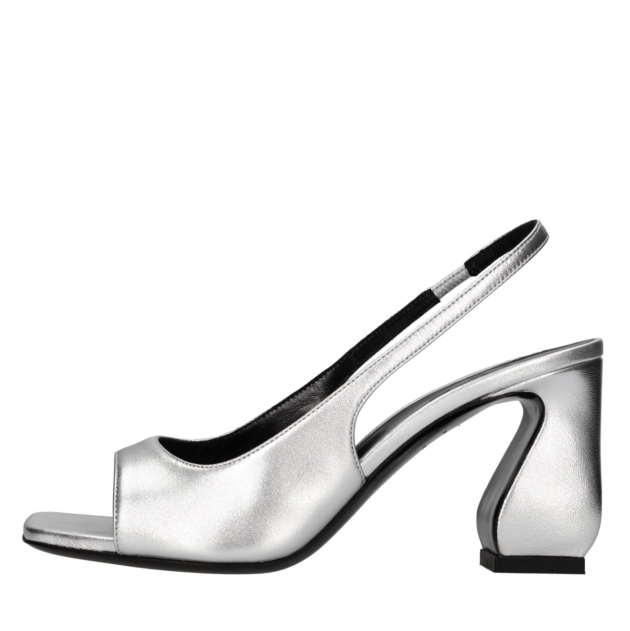 Sandali slingback in pelle 