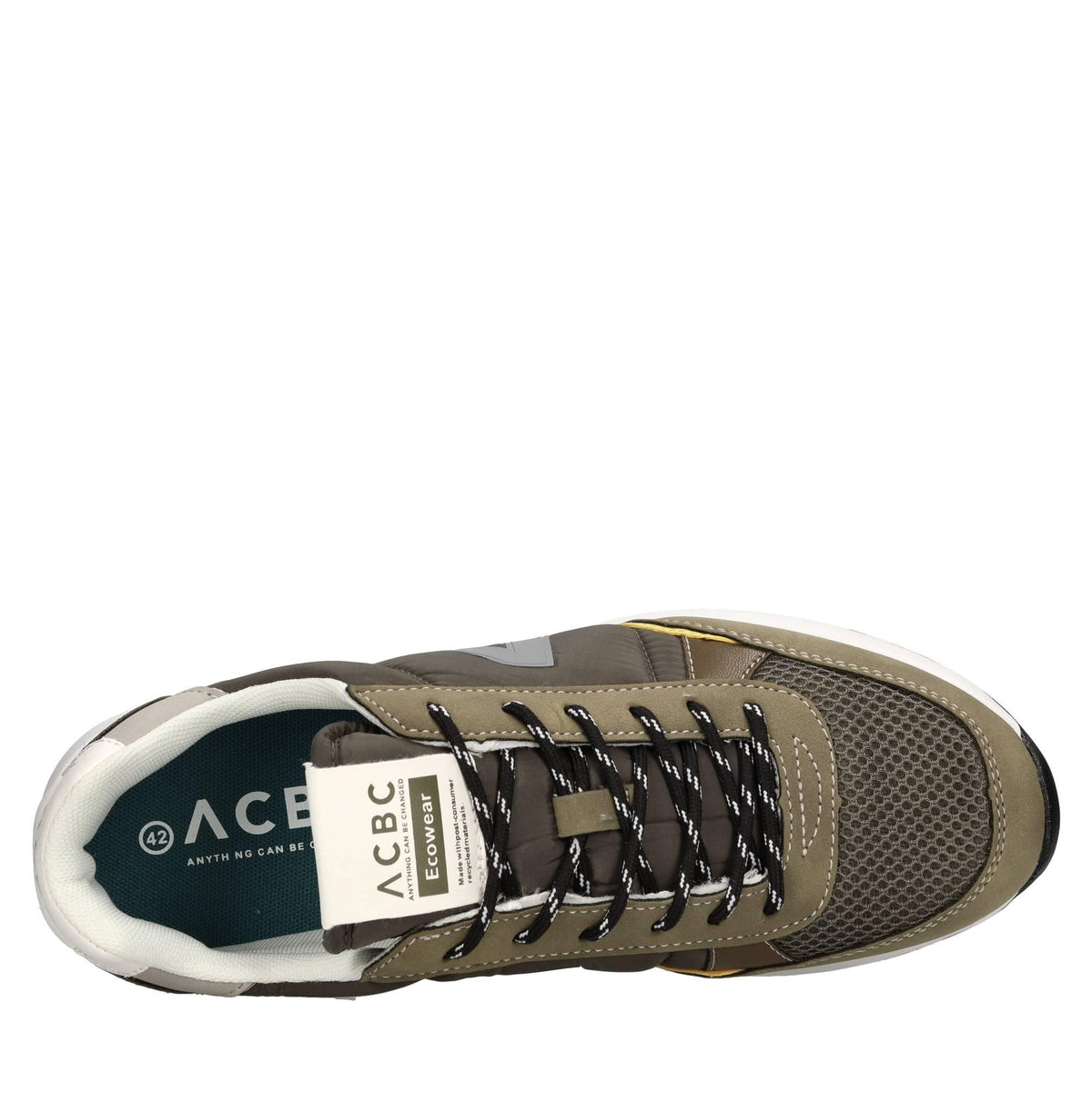 Sneakers in ecocamoscio e tessuto 