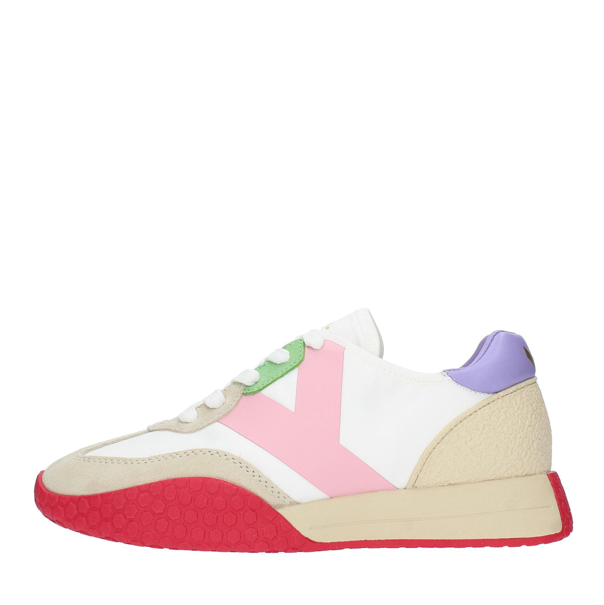Sneakers in camoscio tessuto e gomma 