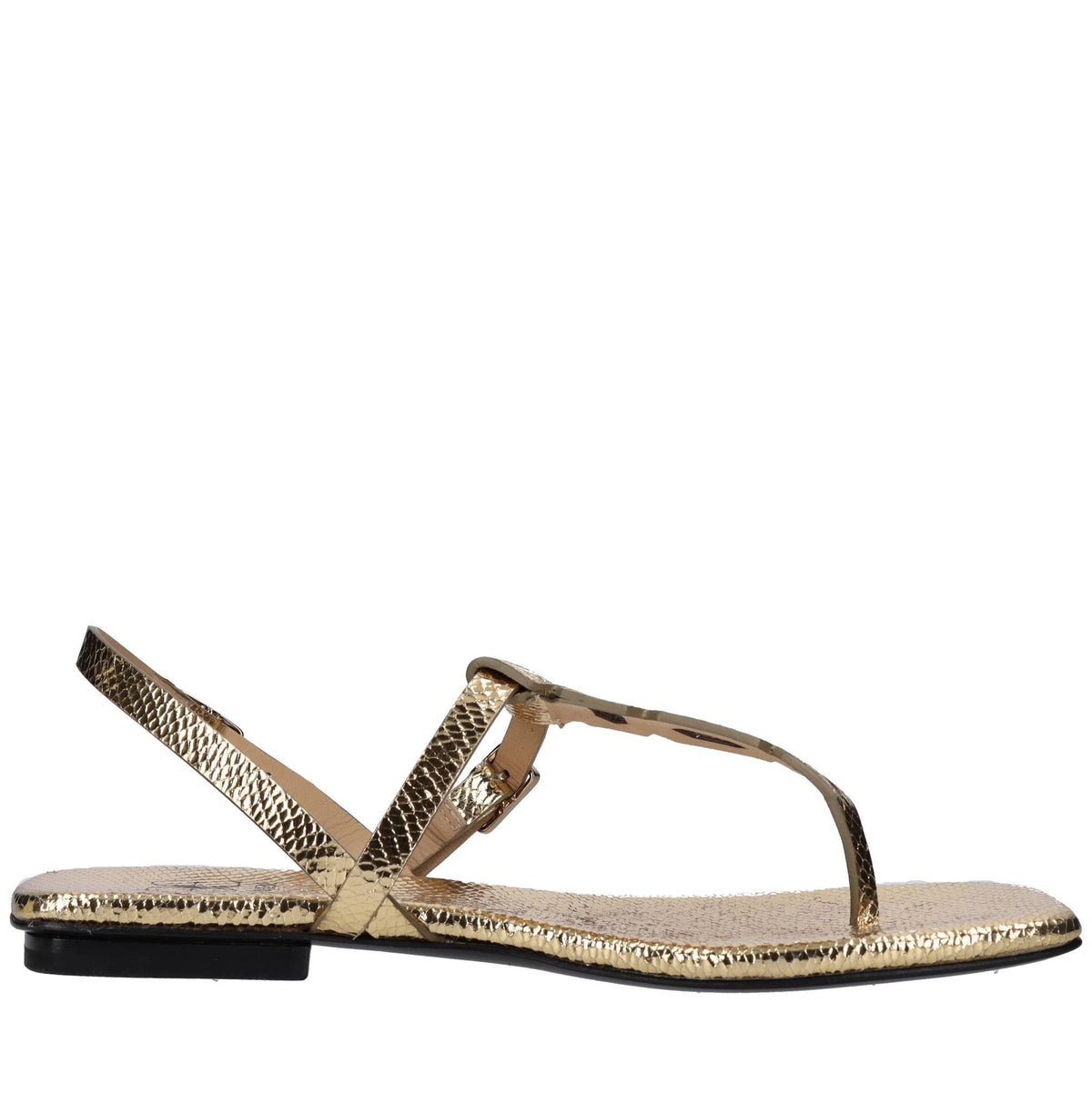 Sandali flat infradito in pelle 