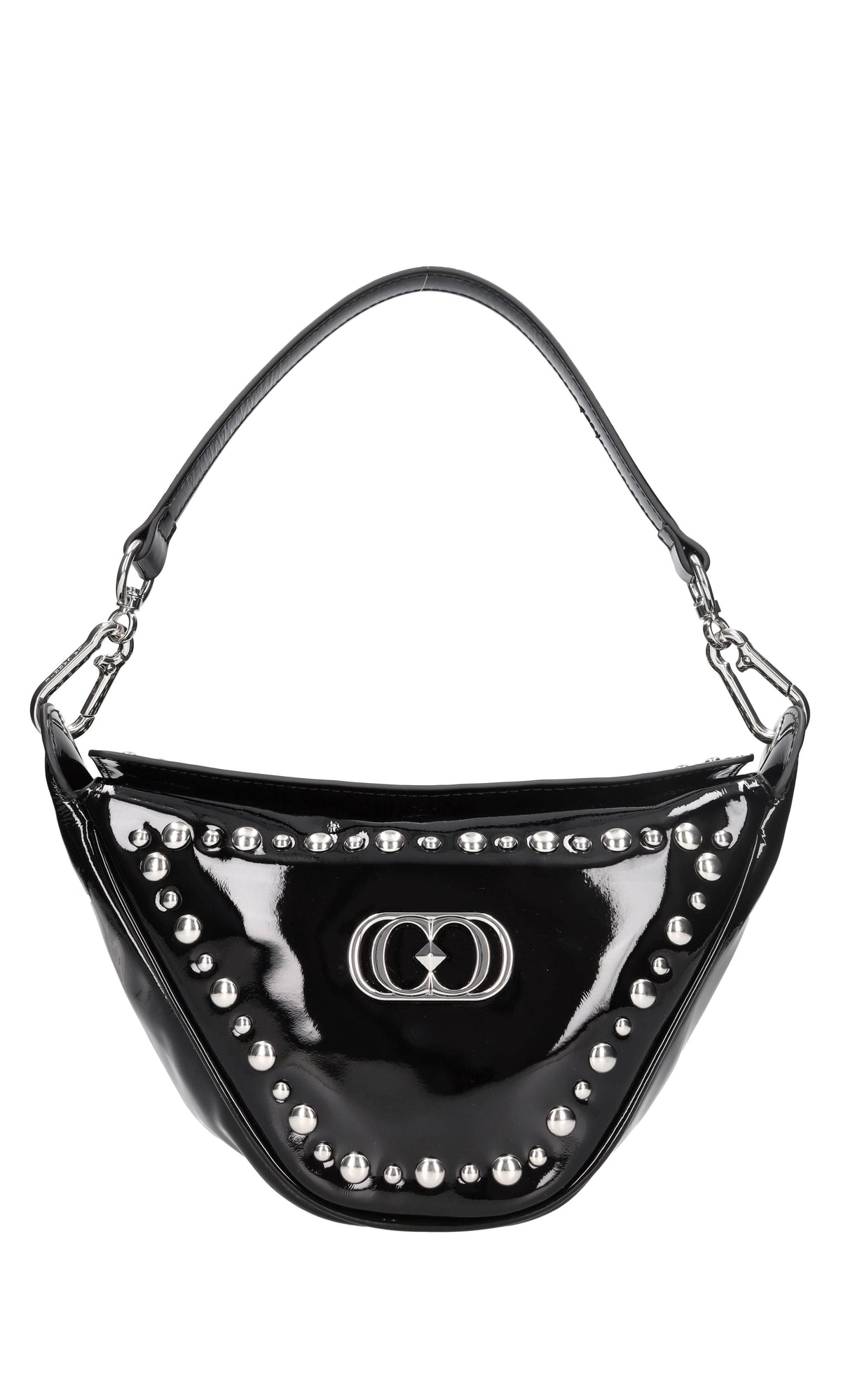 Borsa in vernice e borchie 
