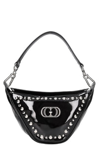 Borsa in vernice e borchie 