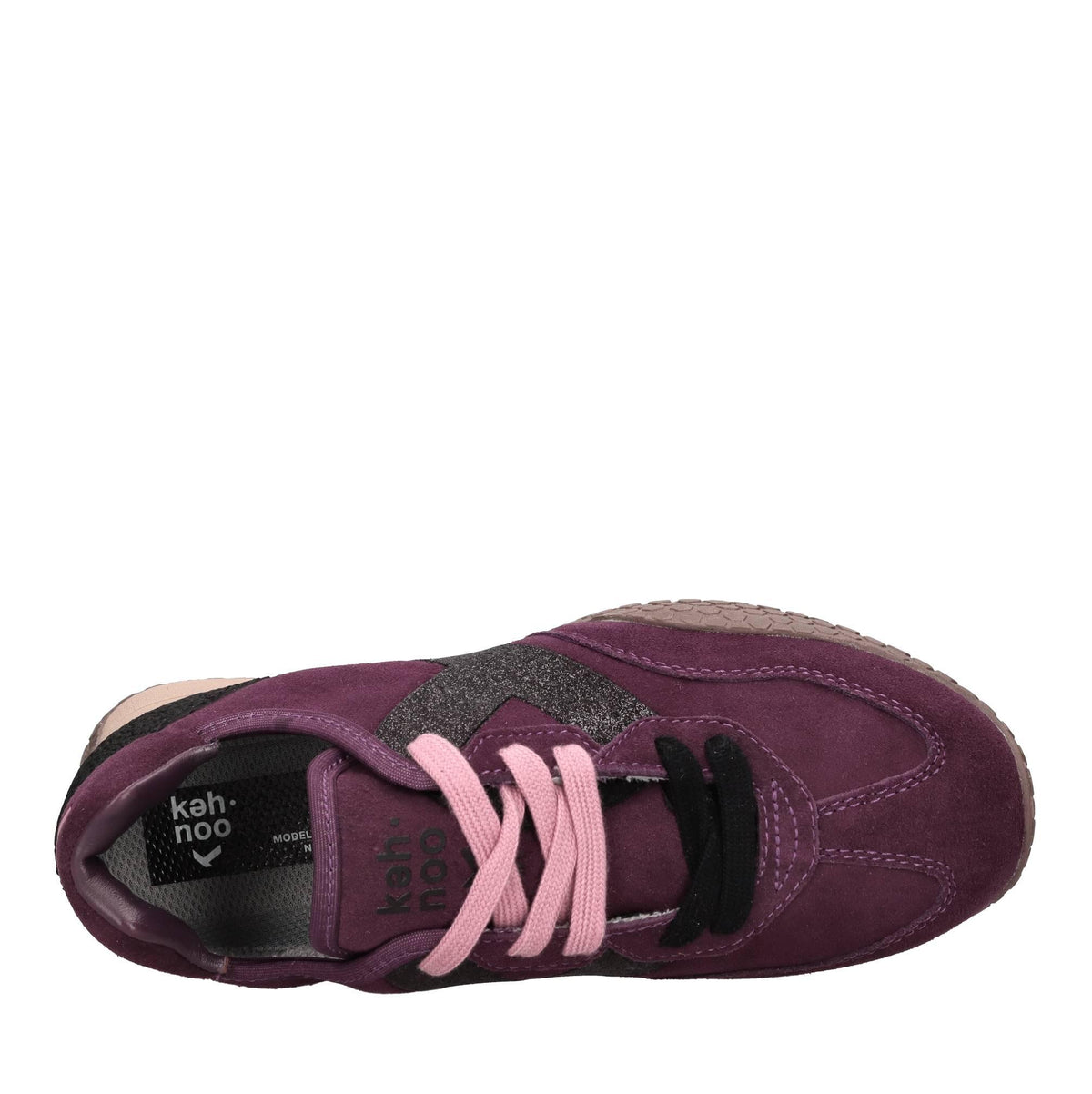 Sneakers in camoscio e glitter 