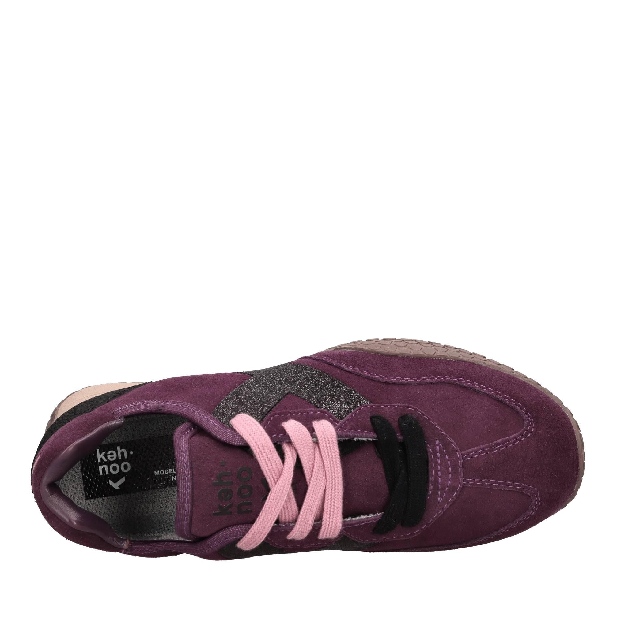 Sneakers in camoscio e glitter 