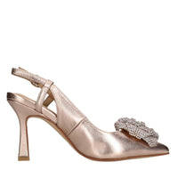 Décolleté slingback in pelle 