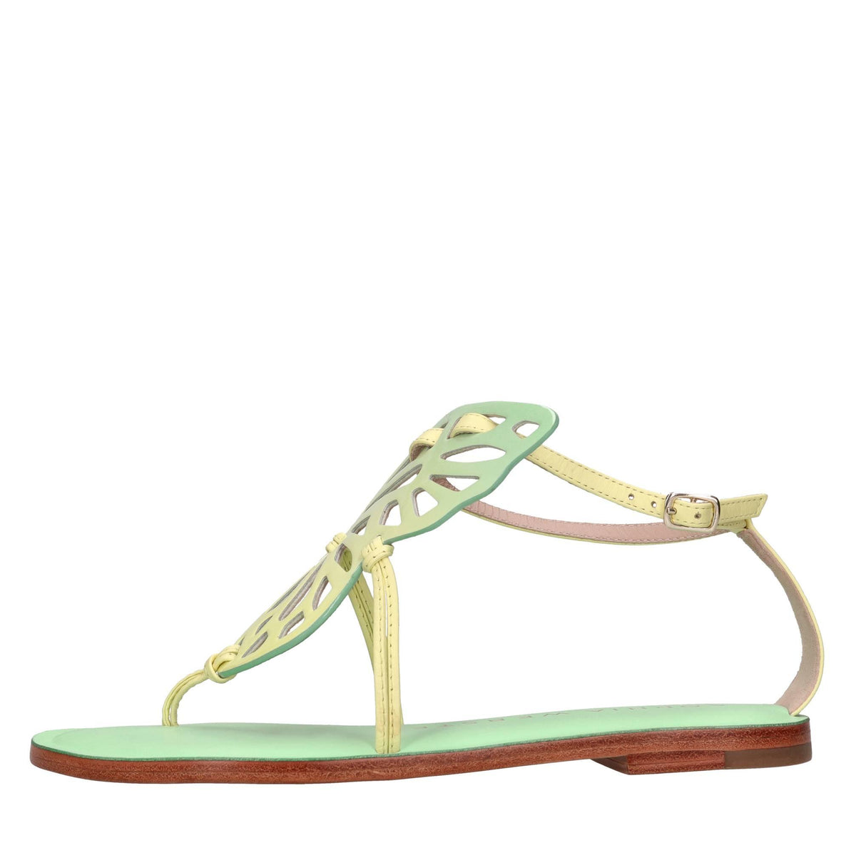 Sandali flat modello BUTTERFLY FLAT in pelle 