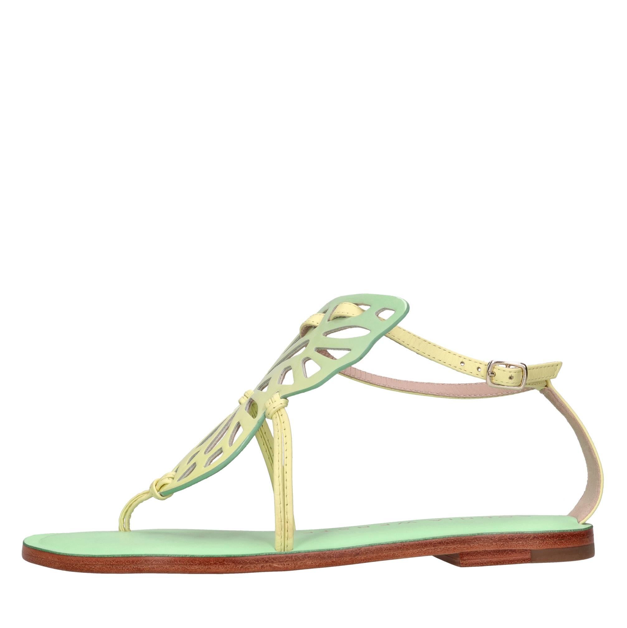 Sandali flat modello BUTTERFLY FLAT in pelle 