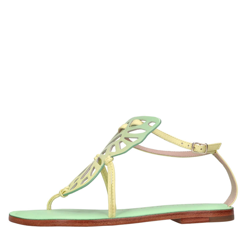 Sandali flat modello BUTTERFLY FLAT in pelle 