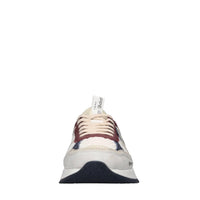 Sneakers in pelle e tessuto 