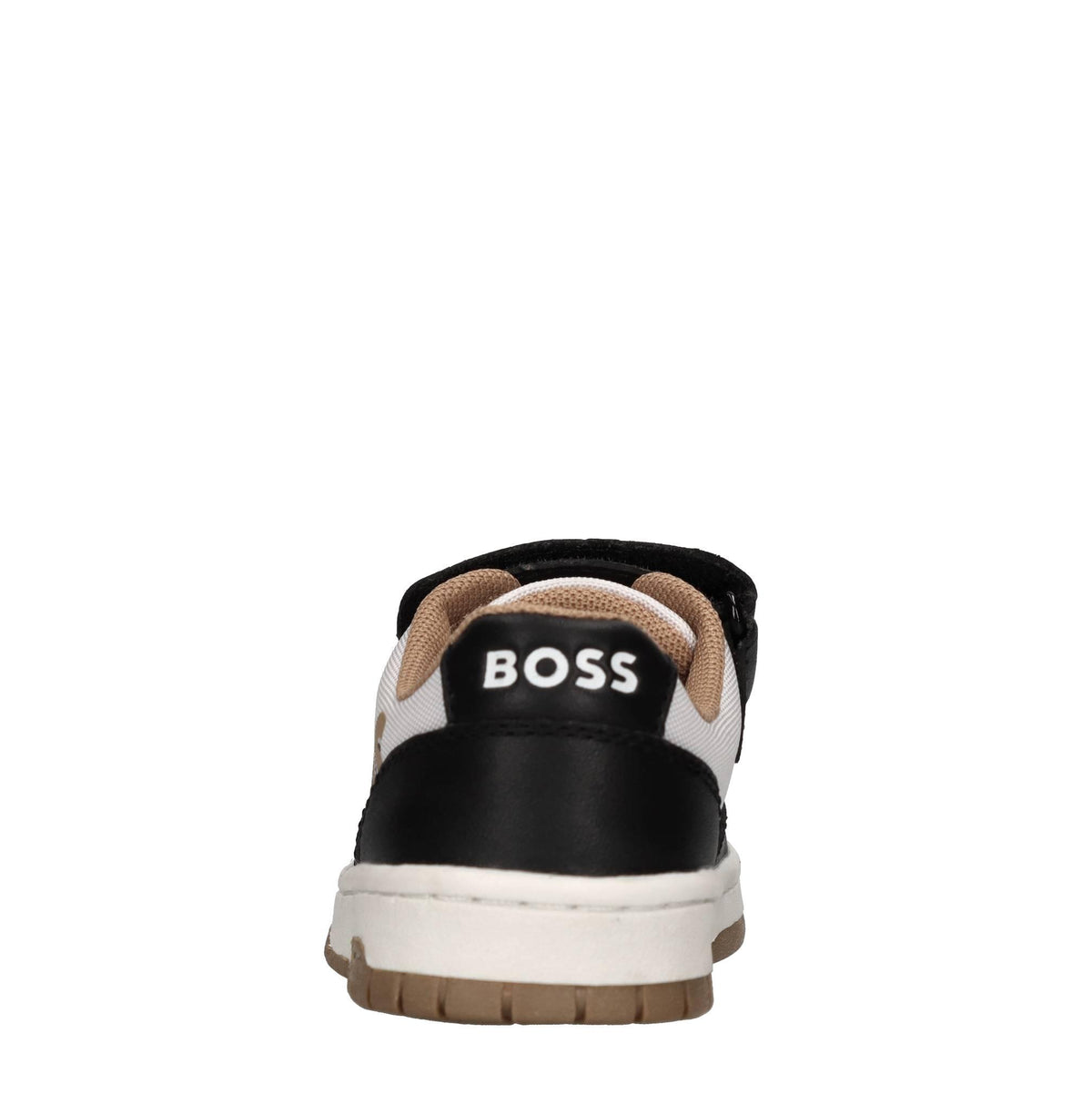 Sneakers in pelle e tessuto 