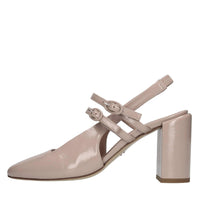 Décolleté slingback in pelle 