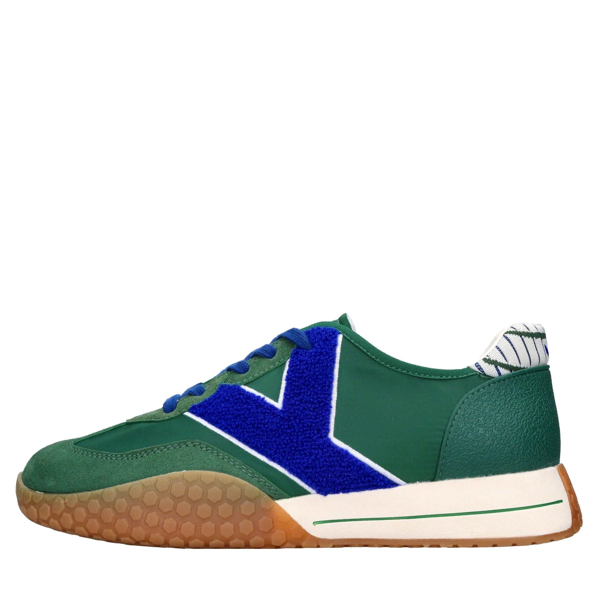 Sneakers in camoscio, tessuto e gomma 