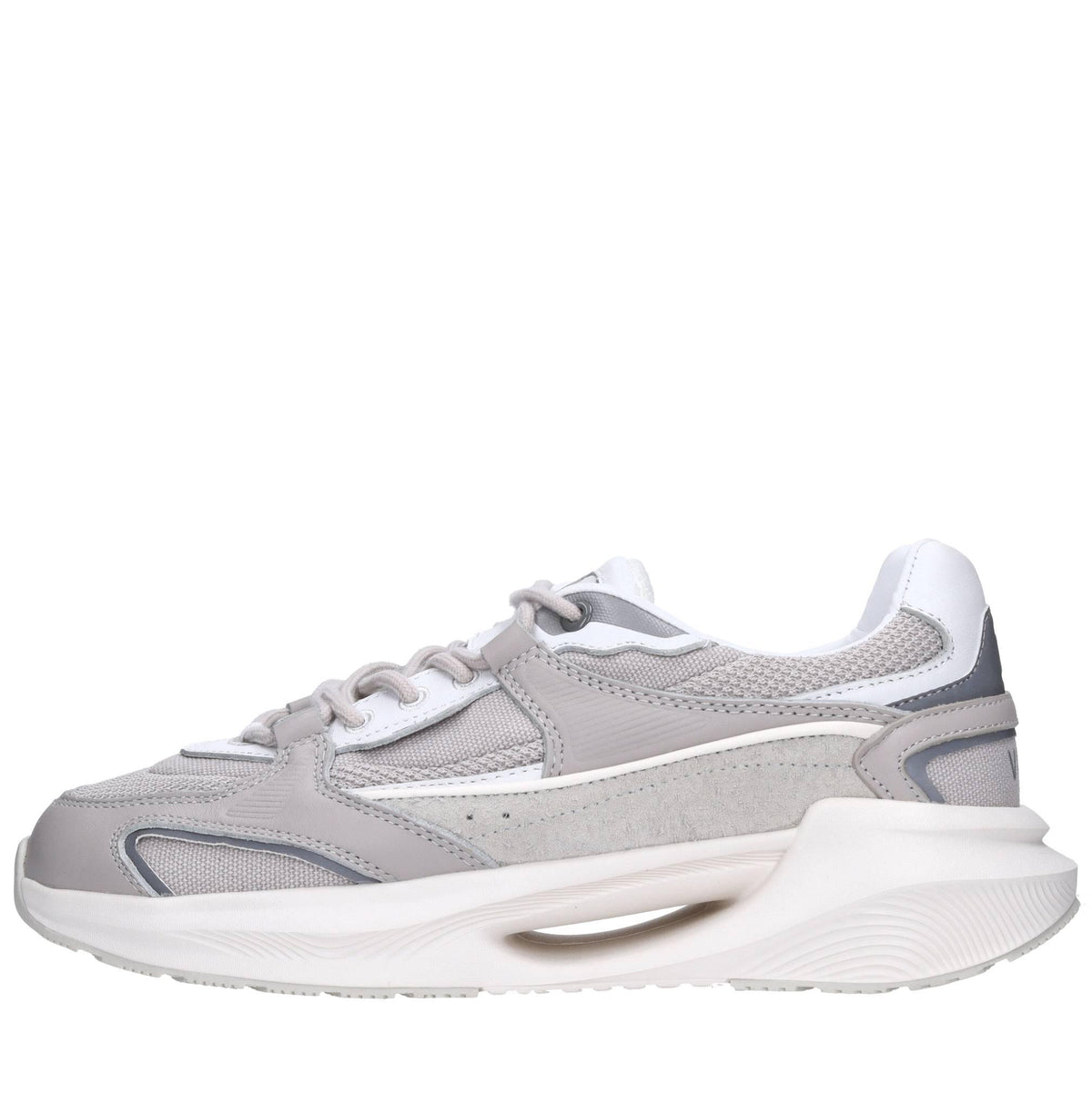 Sneakers in pelle e tessuto 
