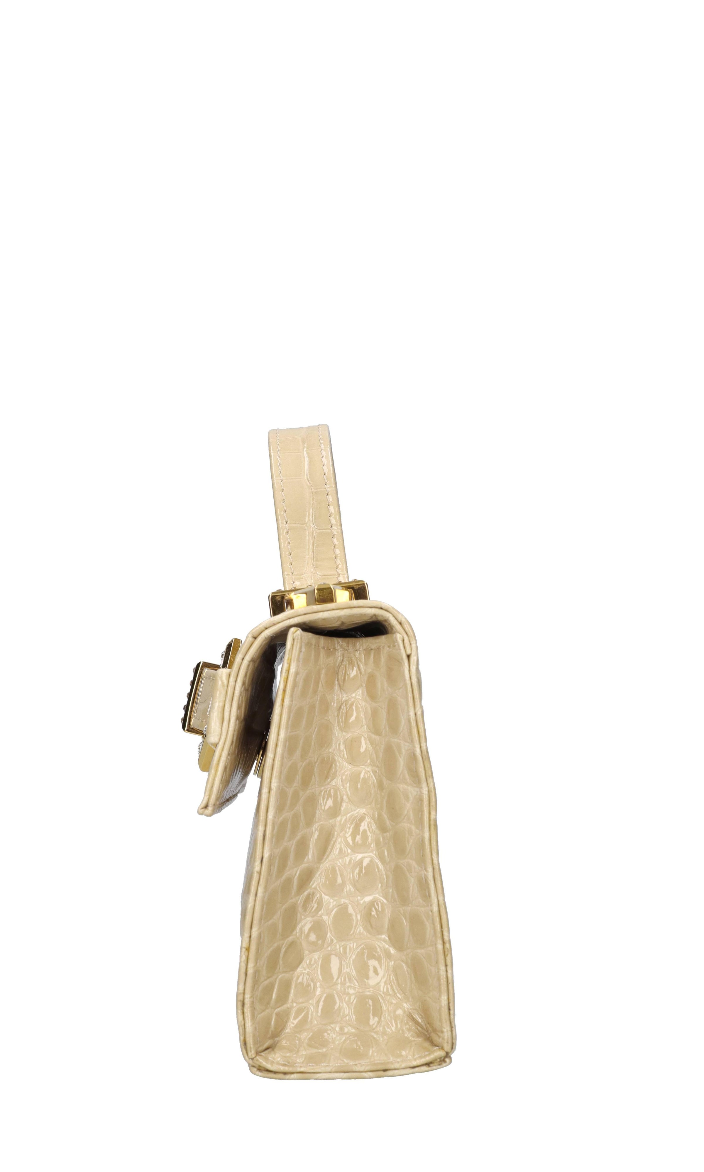 Borsa in pelle stampa cocco 