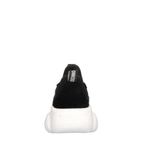 Sneakers in pelle e tessuto 
