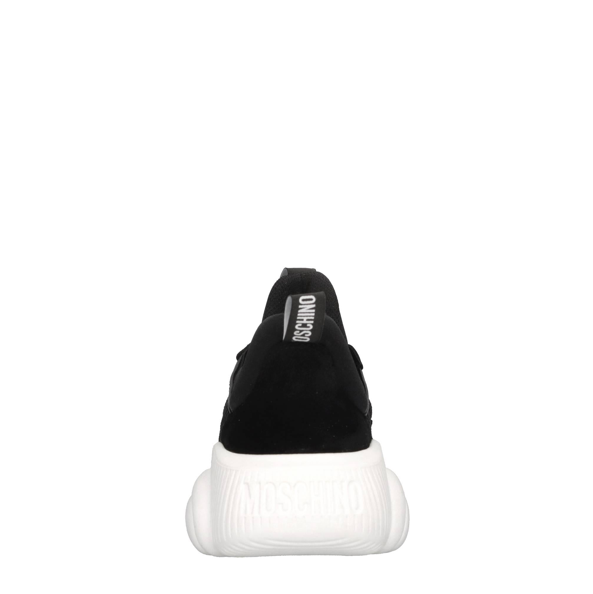 Sneakers in pelle e tessuto 