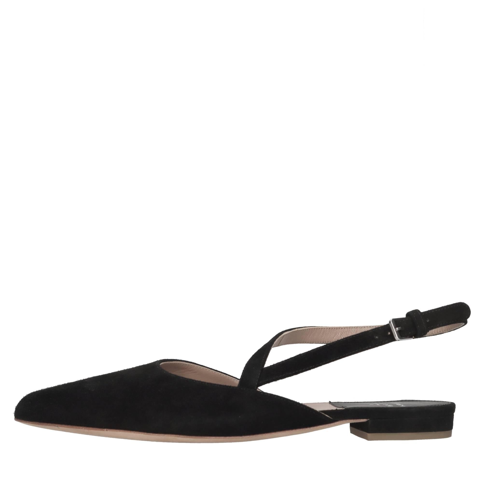 Ballerine slingback Anael in camoscio 
