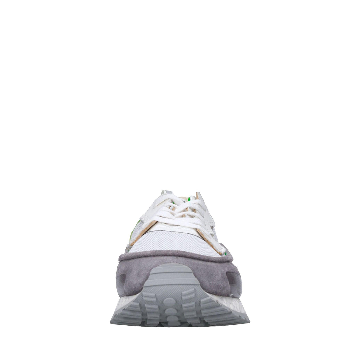 Sneakers in pelle e tessuto 