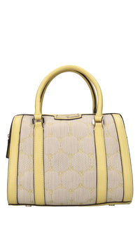 Borsa in ecopelle e tessuto 