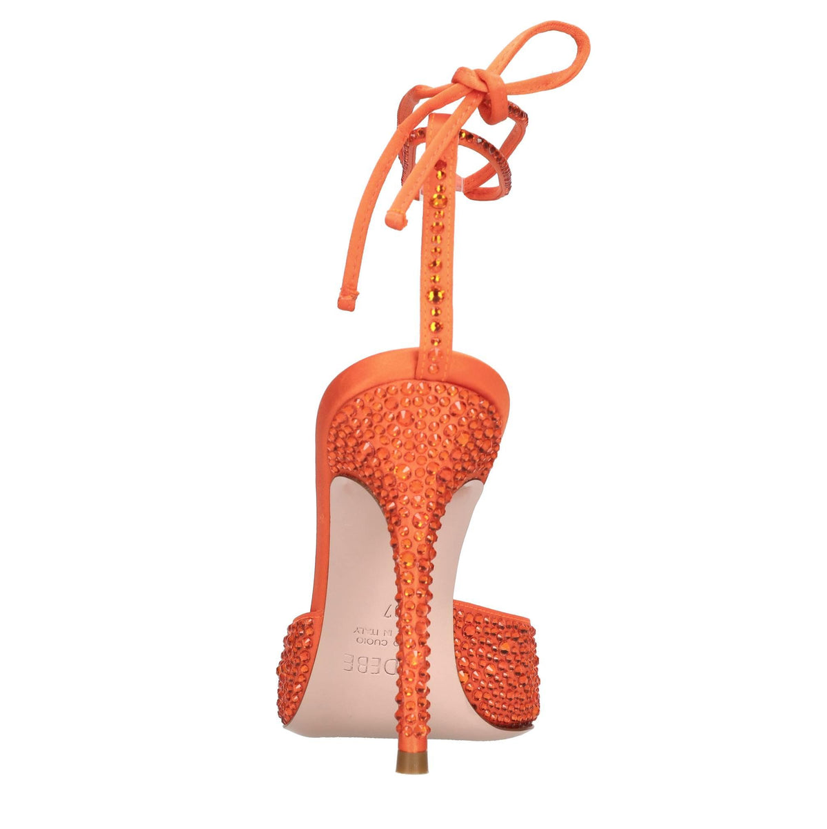 Décolleté slingback Julia in raso e strass 