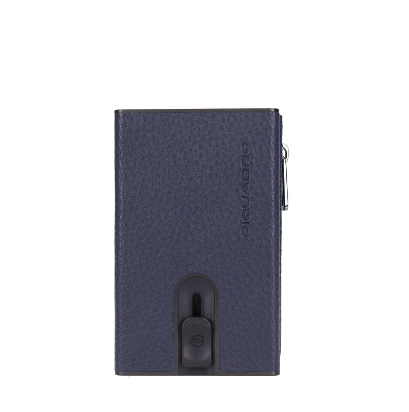 Portafoglio e porta carte di credito in pelle 