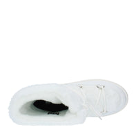 Stivaletti da neve modello LTRACK FAUX FUR MOON BOOT in ecopelliccia e nylon tecnico idrorepellente 