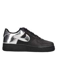 Sneakers in pelle con dettagli color argento specchiato 
